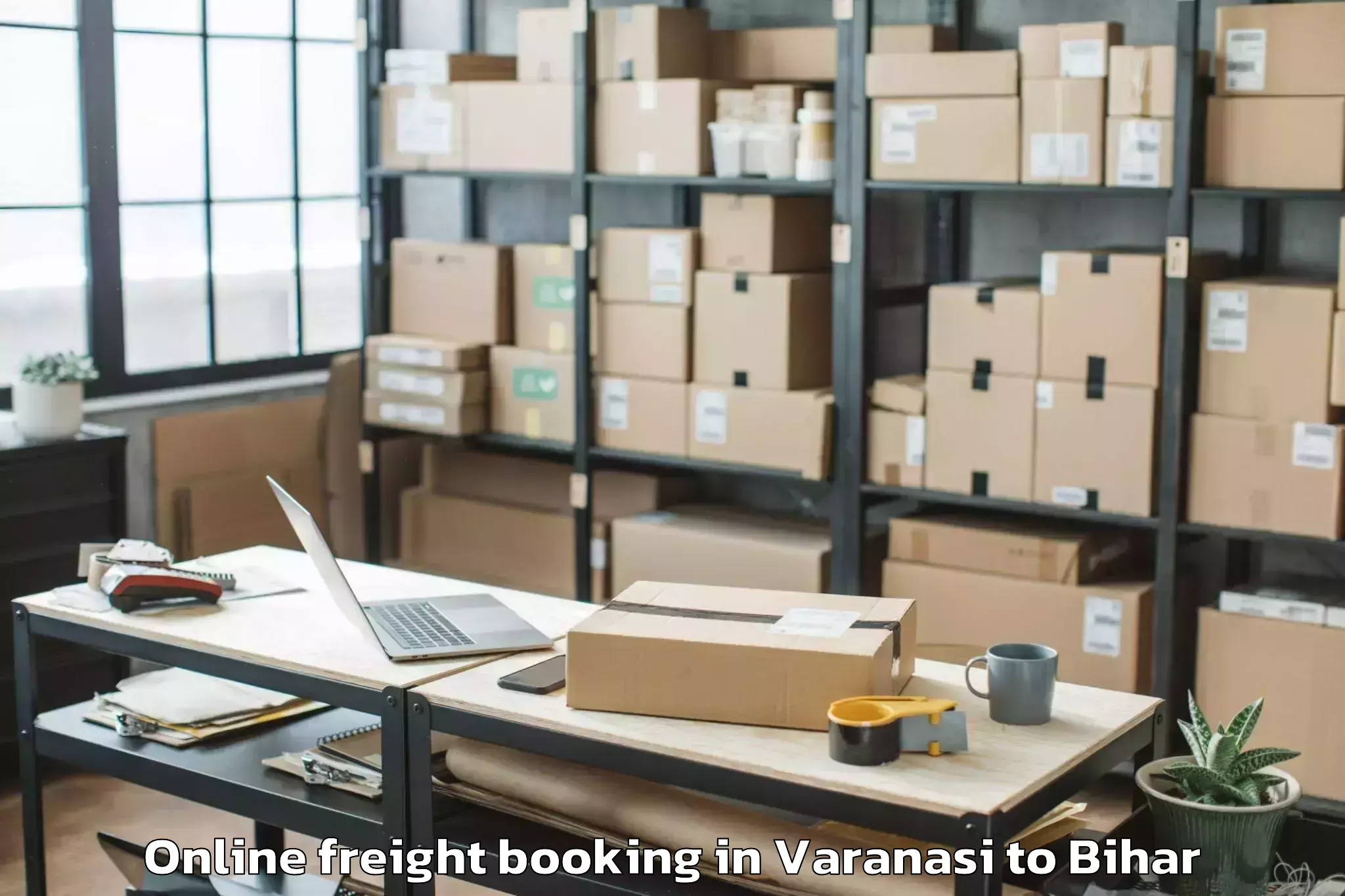 Trusted Varanasi to Manjhaul Online Freight Booking